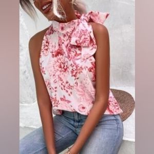 Floral halter top